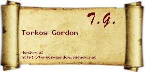 Torkos Gordon névjegykártya